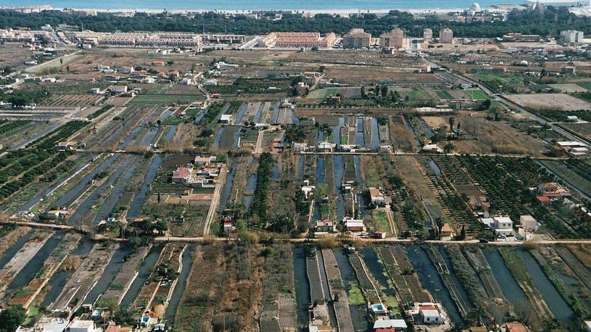 Imagen de la zona de la Marjaleria de Castelló ubicada entre la capital de la Plana y la playa.