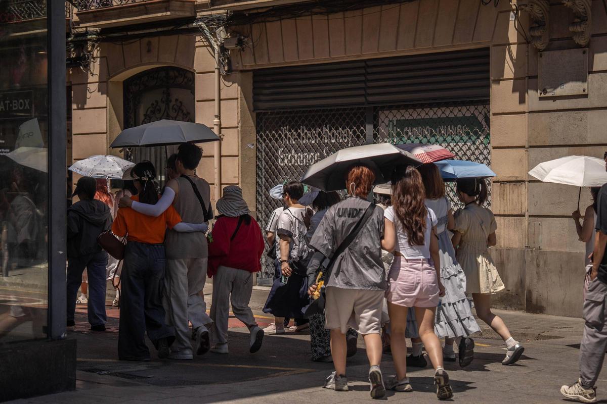 Día de altas temperaturas en Barcelona en plena ola de calor