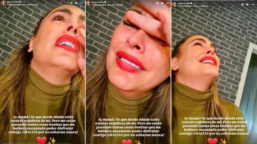 Amor Romeira, a lágrima viva por lo que le ha ocurrido en Madrid: &quot;Me están pasando tantas cosas&quot;