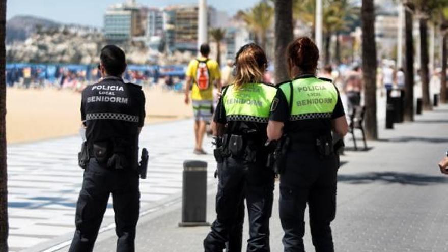 Agentes de la Policía Local de Benidorm.