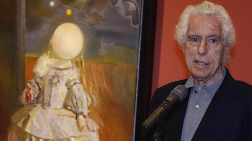 Antoni Pitxot, el febrer de 2015, presentant una exposició al Teatre Museu Dalí.