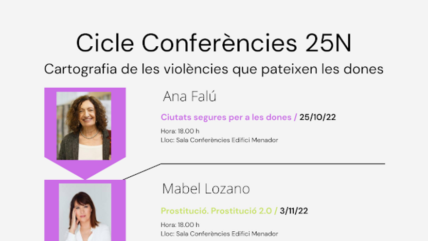 Cicle de Conferencies 25N. Cartografia de les violencies que pateixen les dones