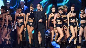 El llegendari Robbie Williams, durant la gala.