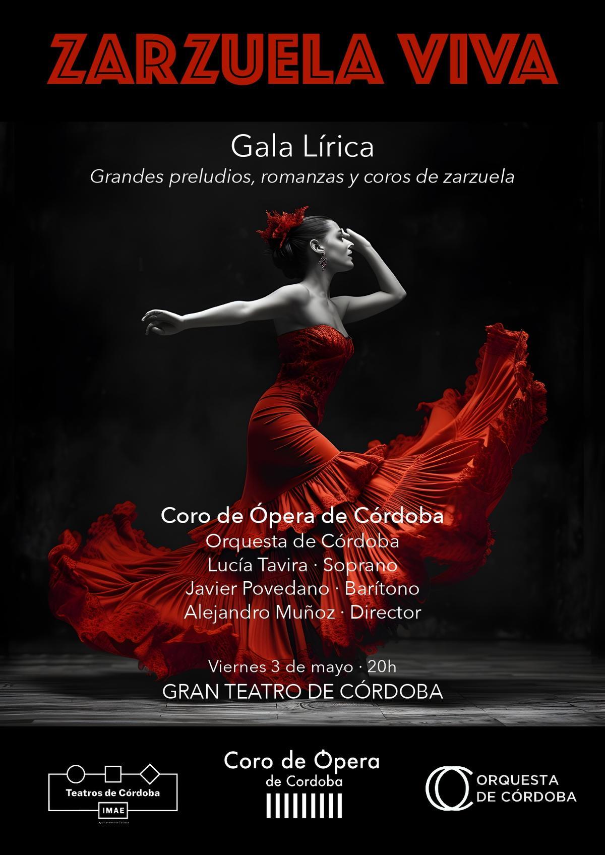 Cartel de la gala lírica 'Zarzuela viva'.