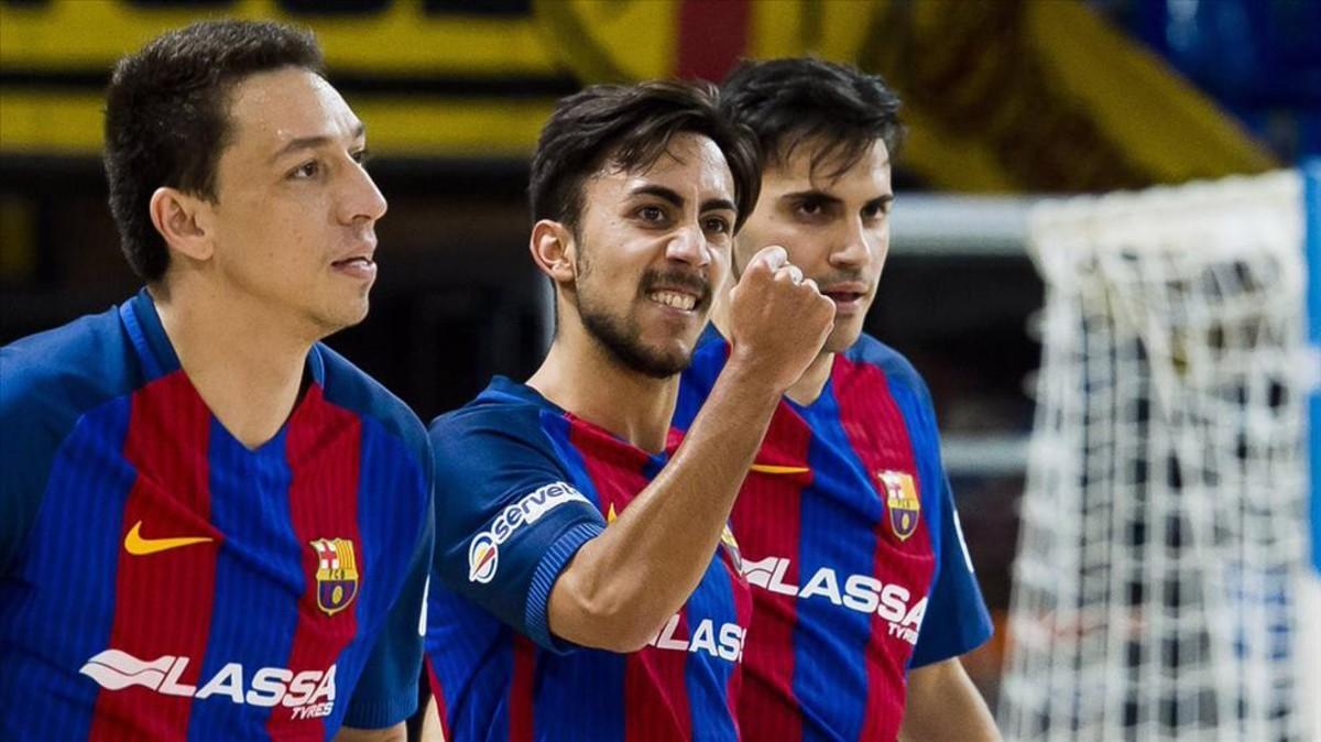 El gaditano Joselito celebró con rabia el 2-1, que culminaba la remontada azulgrana