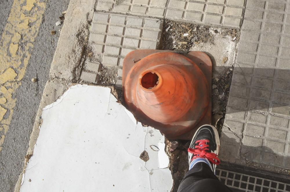 Agujeros en las calles de Alicante