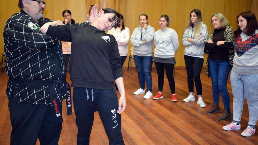 Un momento del curso que se imparte en el Auditorio de Valga.