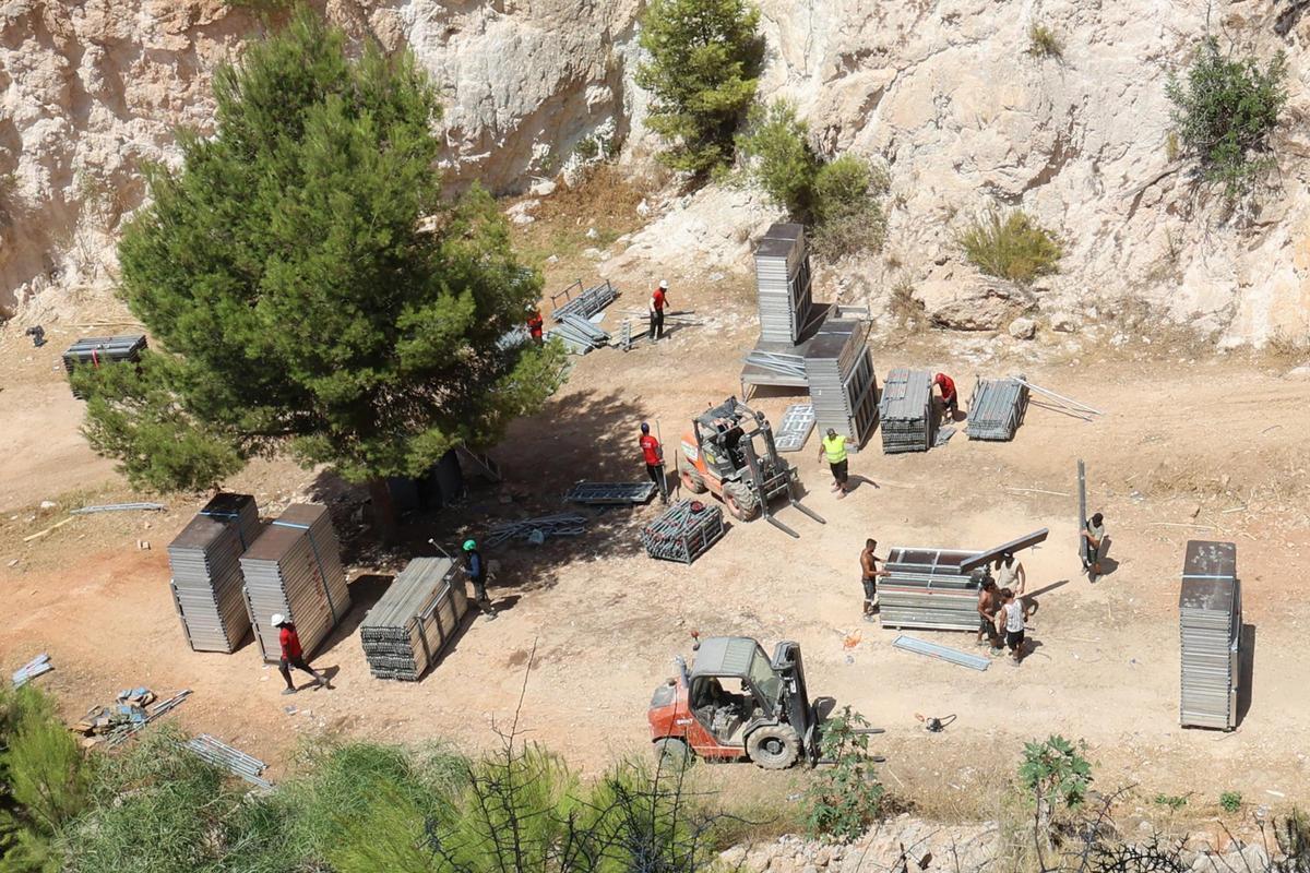 La cantera de la polémica fiesta egipcia, vista desde el aire