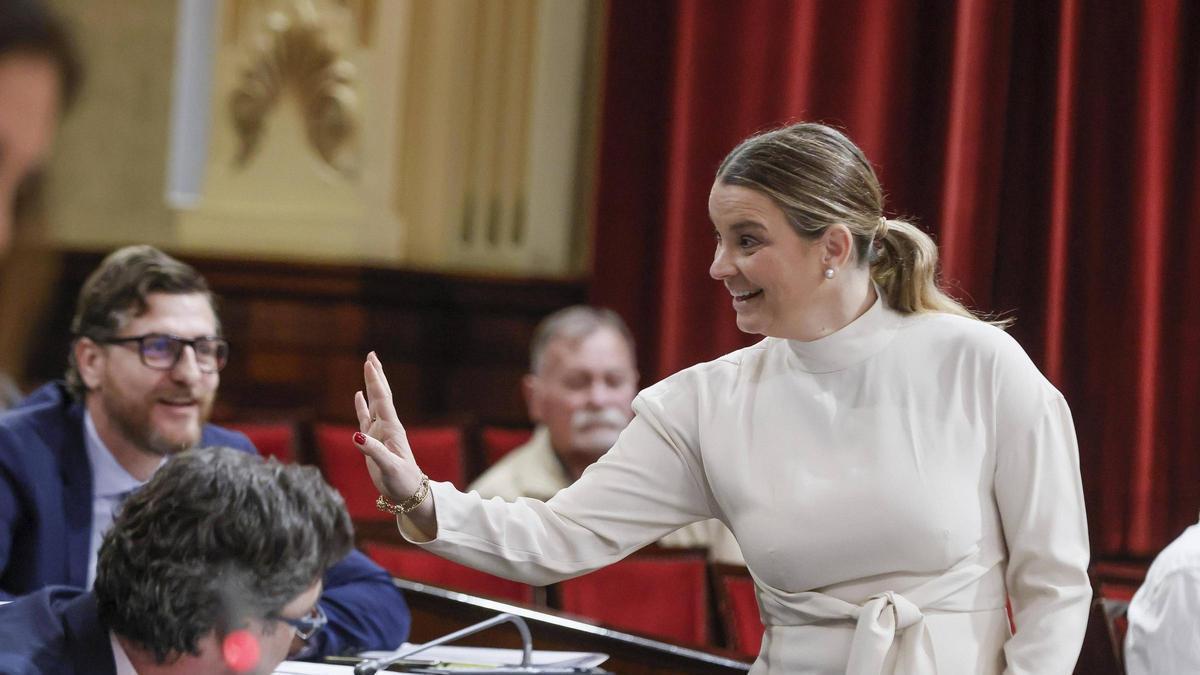 Marga Prohens, ayer en el Parlament.