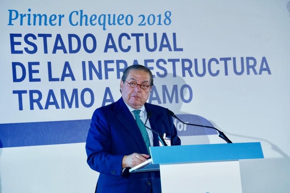 La Asociación Valenciana de Empresarios (AVE) presenta el I Chequeo Semestral del Corredor Mediterráneo 2018, que analiza el estado de la infraestructura.