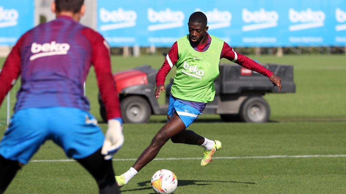 Dembélé ya se entrena con el grupo