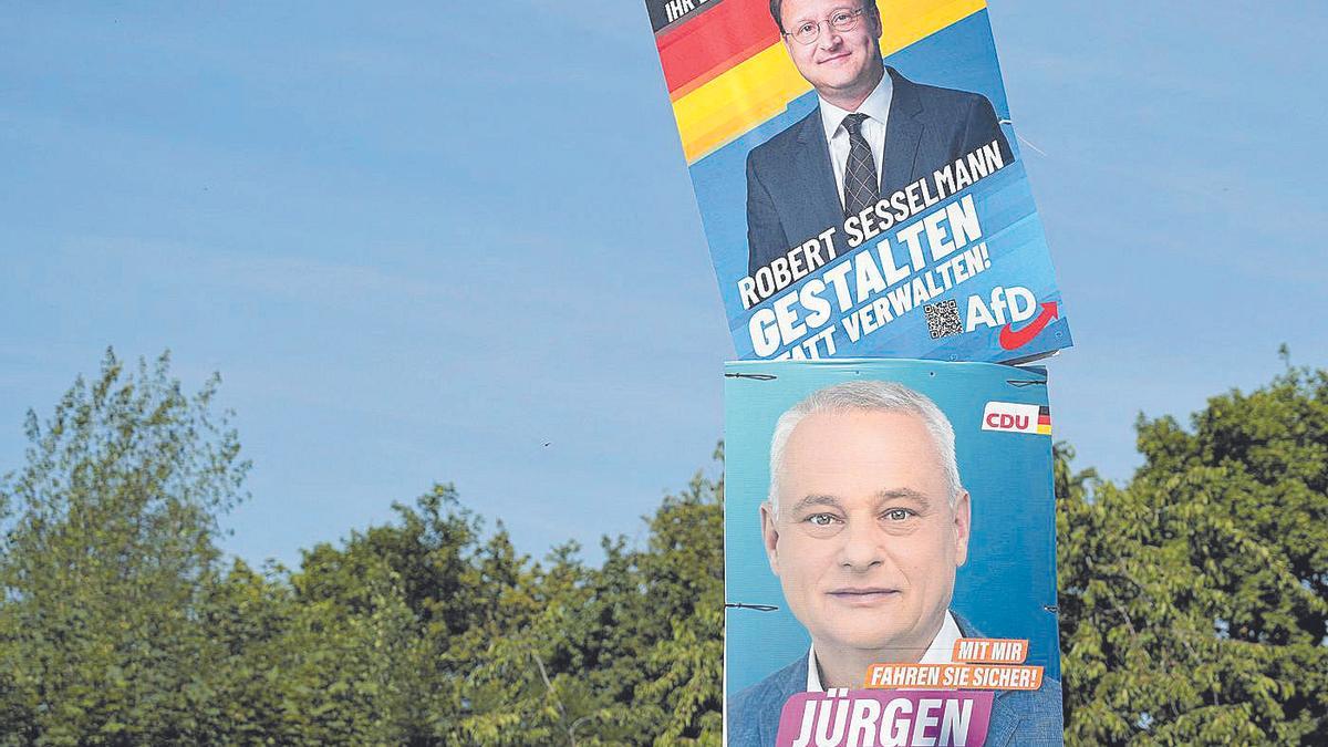 Carteles electorales en Alemania.