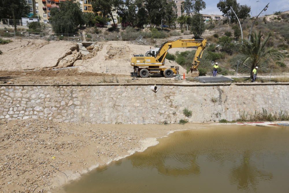 El estado del Vinalopó tras una fuga de agua