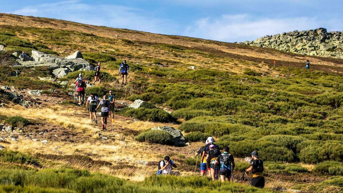 Atletas durante una prueba de la Ultra Sanabria.