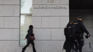 Imagen de archivo de la entrada a la Audiencia Nacional, en Madrid.