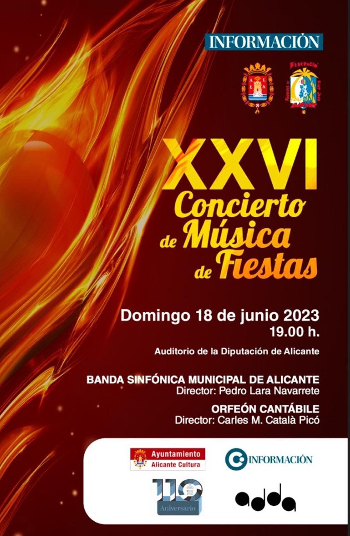 El cartel del concierto de Hogueras.