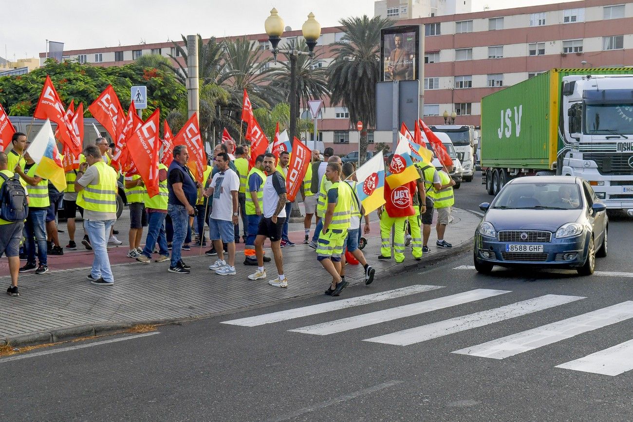 La primera jornada de la huelga de transporte no deja incidencias destacables en Las Palmas