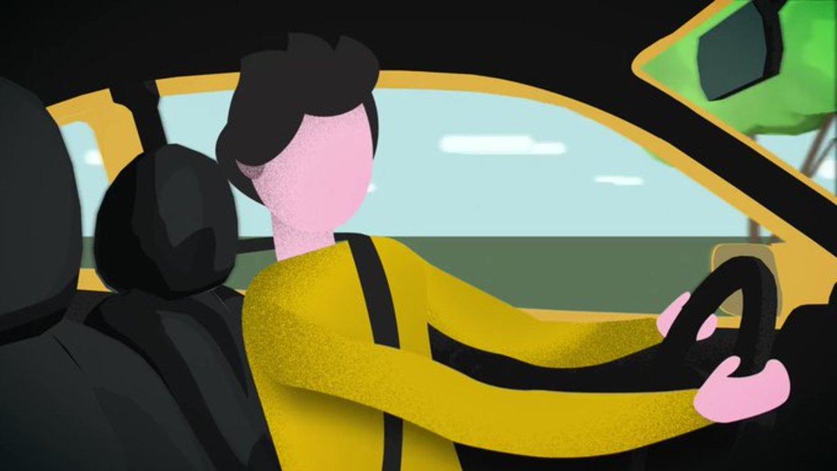 Captura del segundo vídeo de la DGT. Captura del segundo vídeo de la DGT.