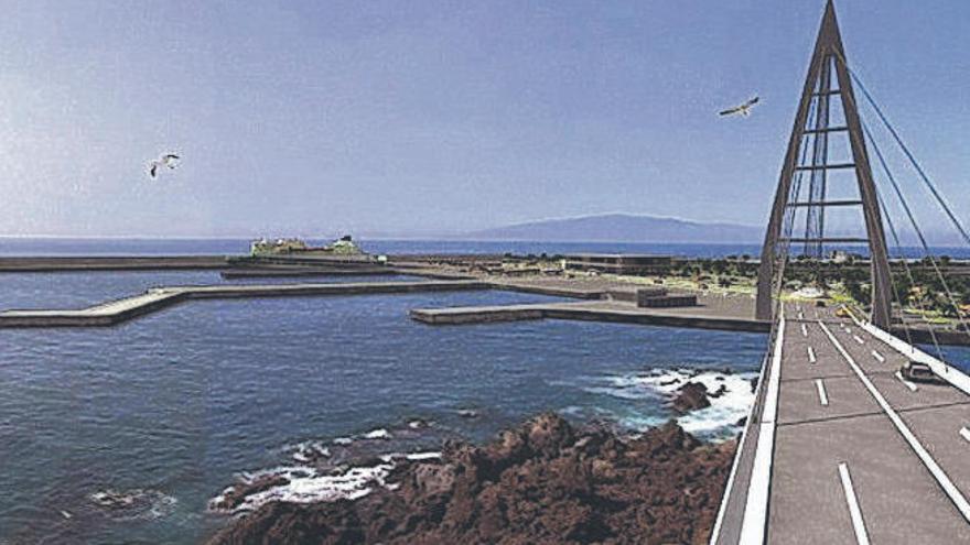 Infografía del puerto de Fonsalía, a construir entre Guía de Isora y Playa San Juan.