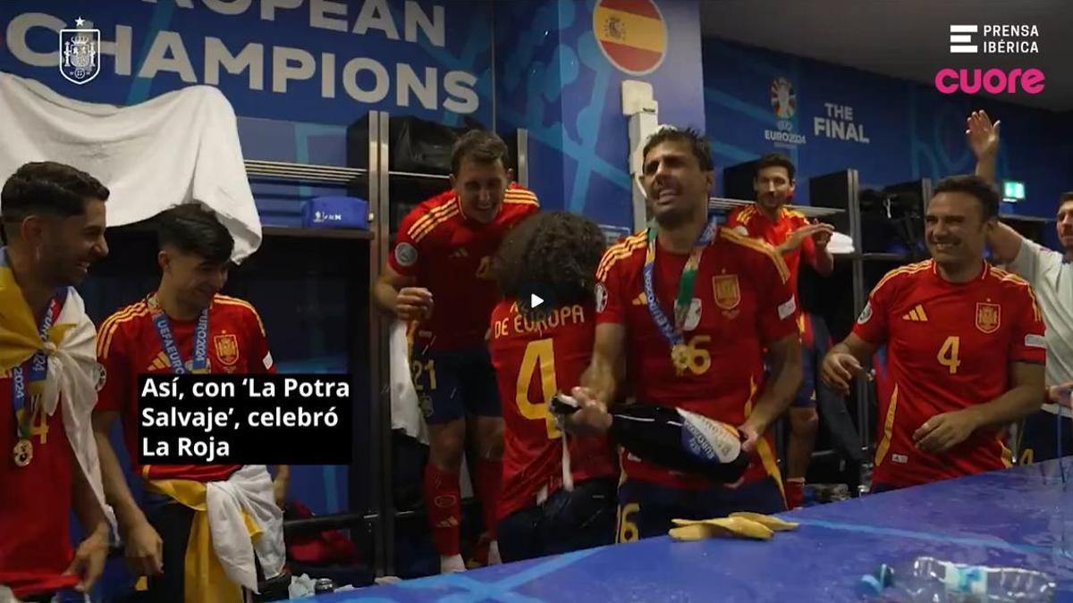 'La potra salvaje' se cuela en el vestuario de la selección española