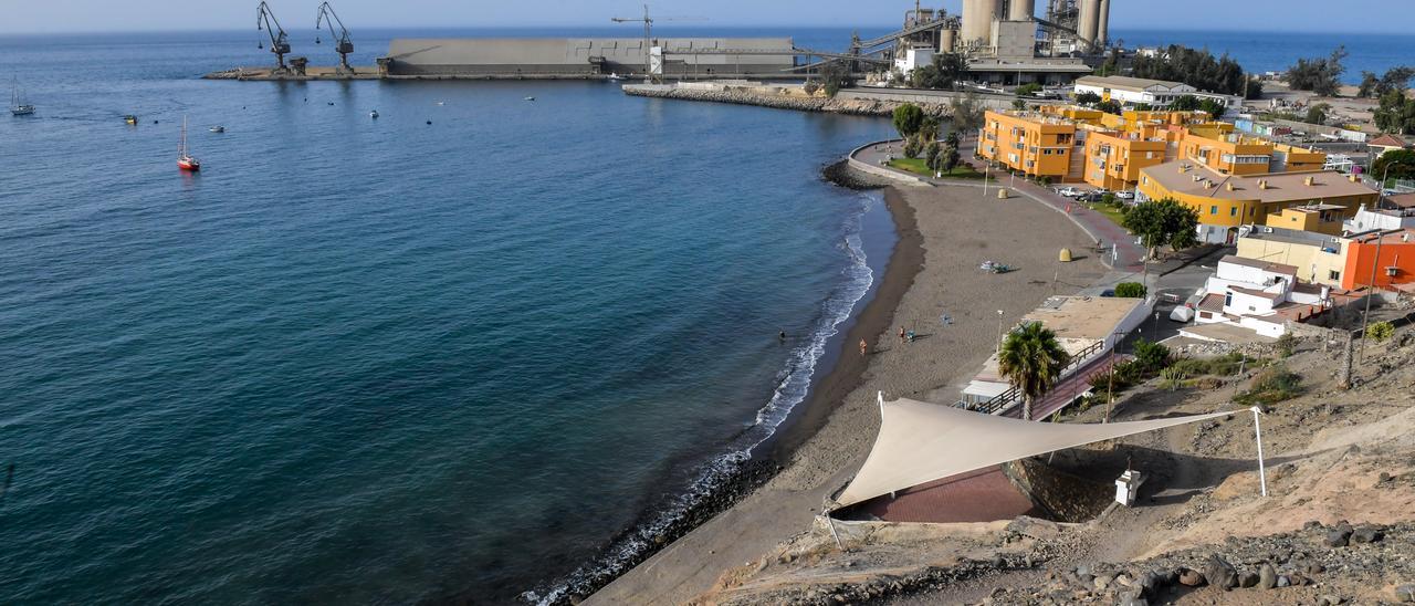 Vista general de la playa y avenida marítima de El Pajar, que llevará el nombre de Juan Moreno Artiles El Boya.