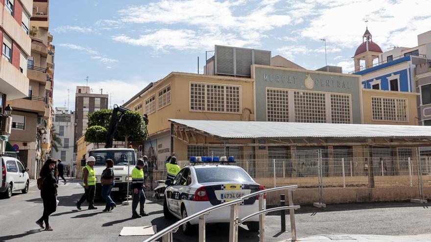 Inicio de las obras en el Mercado Central de Elche