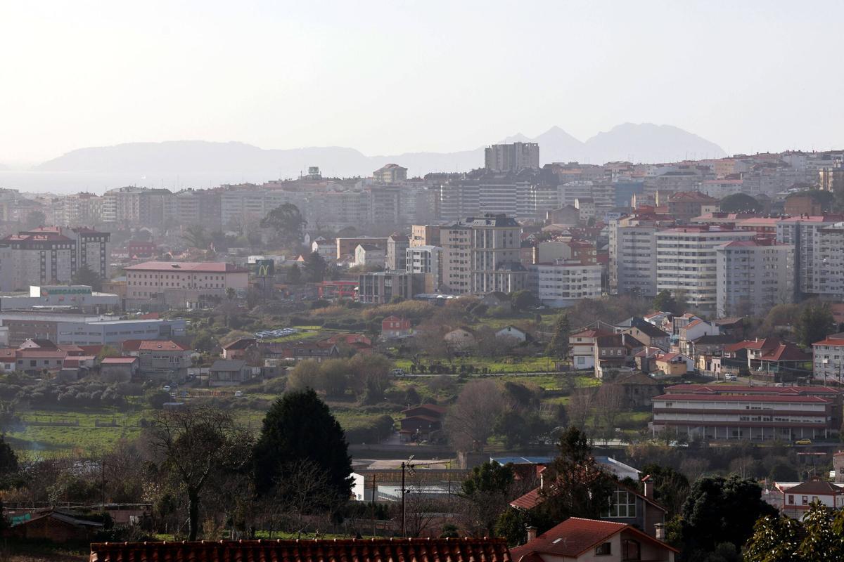 Vista aérea de parte de la parroquia de Lavadores desde Ramón Nieto.
