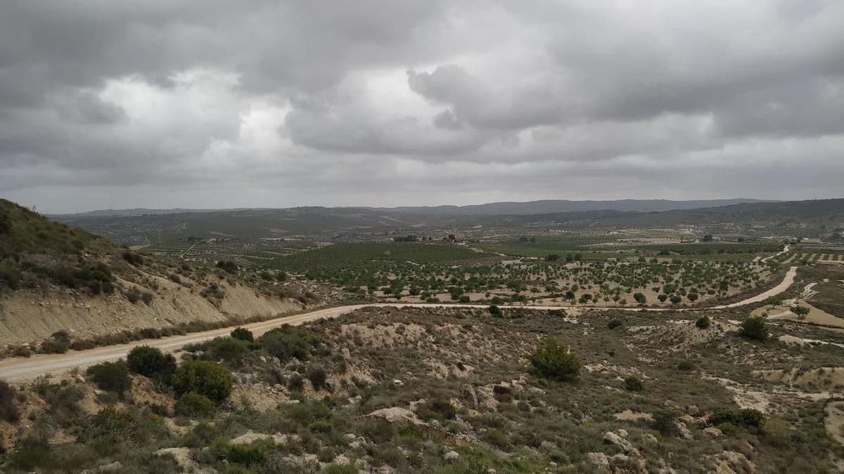 Sierra Escalona desde la Sierra de Pujálvarez, con el característico mosaico de cultivos de secano y terrenos forestales