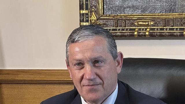 Javier Faúndez en el despacho
de la Presidencia de la Diputación.