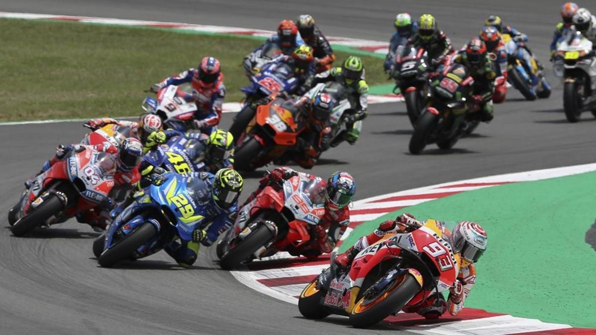 Inicio de la carrera de MotoGP en Montmeló de esta temporada