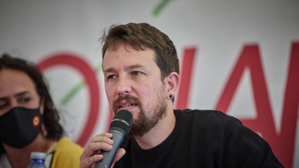 Pablo Iglesias, exvicepresidente segundo y exlíder de Podemos, en el evento 'Gobernar o tener el poder', durante las fiestas del centenerio del PCE, en el auditorio Miguel Ríos de Rivas Vaciamadrid, este 25 de septiembre de 2021.