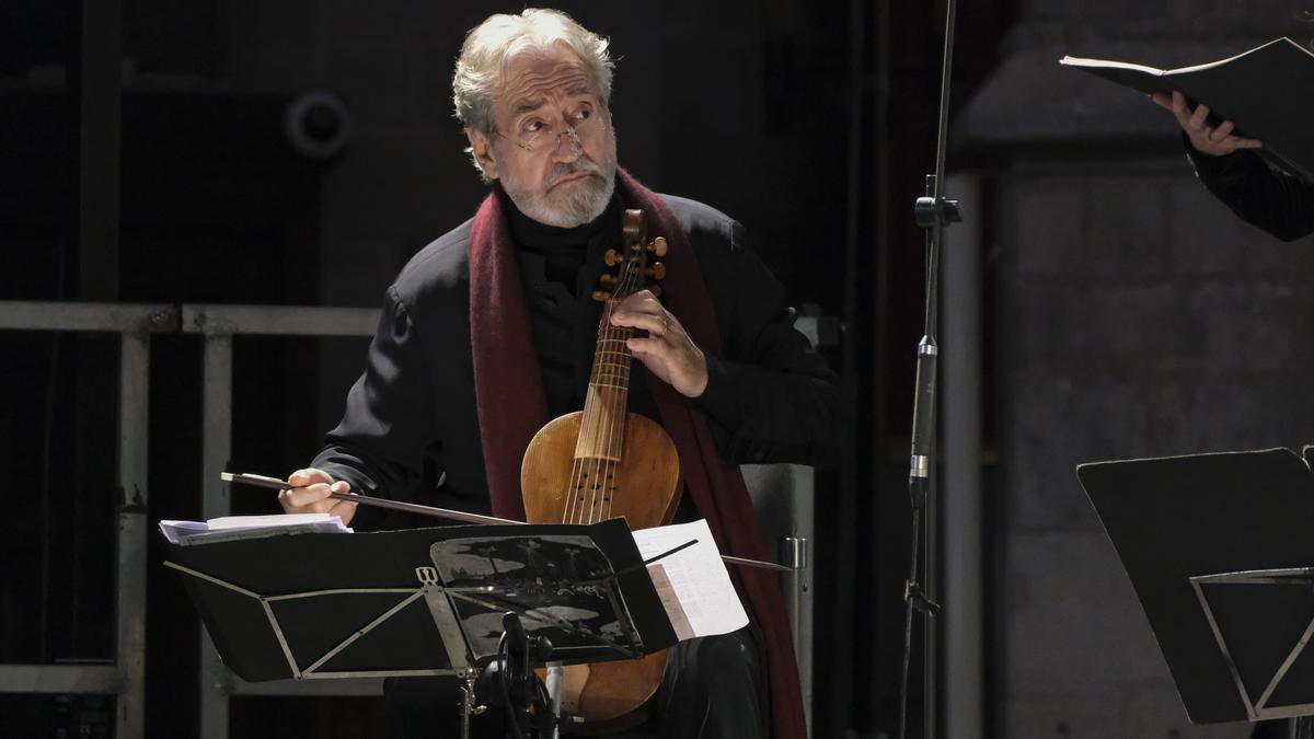 Jordi Savall durant el concert celebrat recentment a la Seu de Manresa