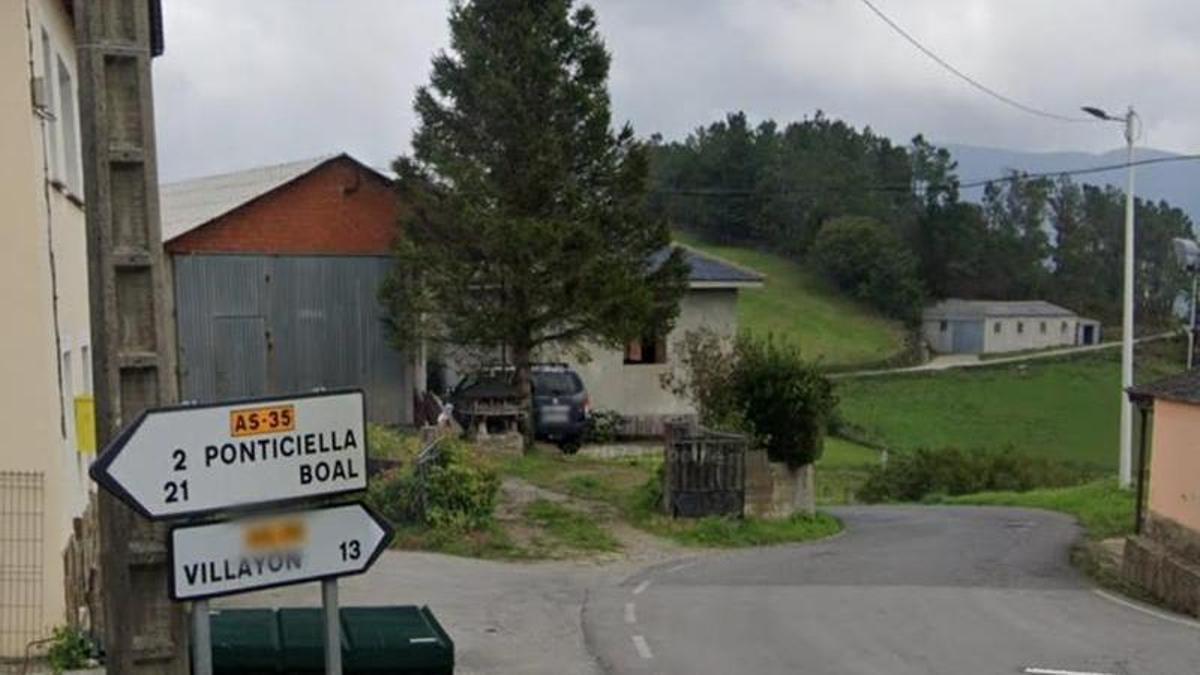 Imagen del pueblo de Valdedo tomada de Google Maps.