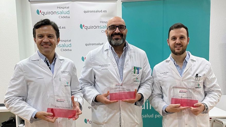 Tres especialistas del hospital Quirónsalud Clideba de Badajoz, entre los mejores médicos de España