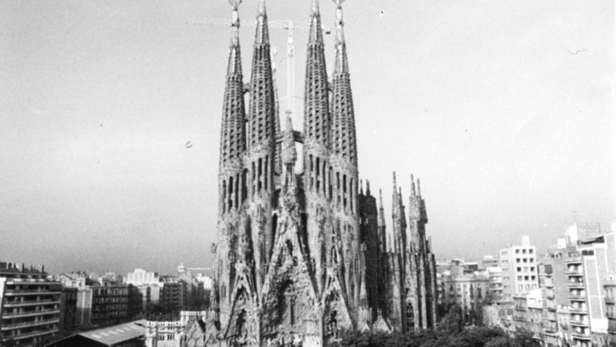 Imagen de la Sagrada Familia en el documental 'Antonio Gaudí', del cineasta japonés Hiroshi Teshigahara