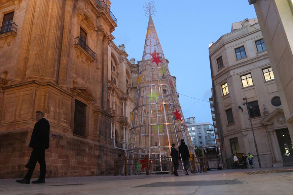 Luces de Navidad en el Centro de Málaga.