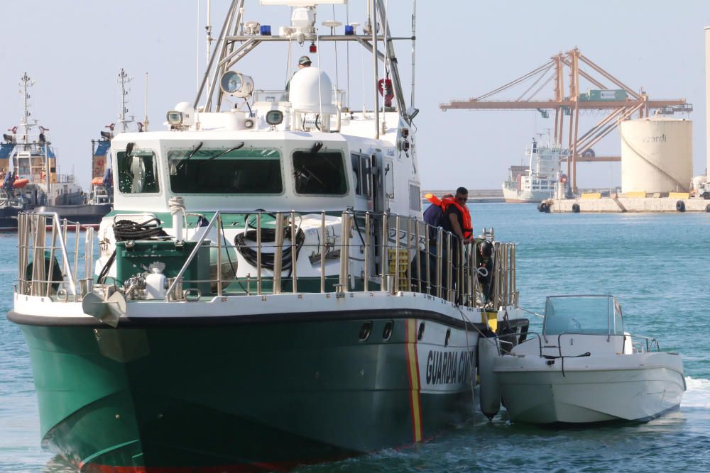 Simulacro en el puerto de Málaga