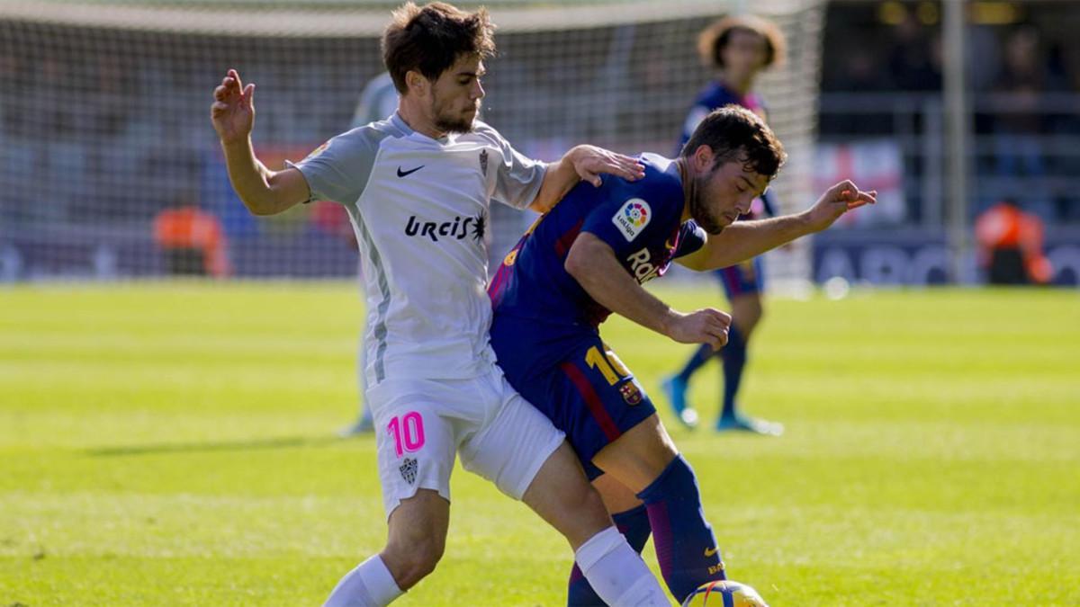 José Ángel Pozo en el partido jugado hace unas semanas en el Mini Estadi