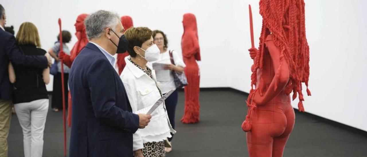 Un detalle de la muestra el día de su inauguración en el MUNA.