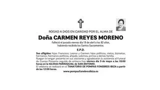 Esquela Carmen Reyes Moreno