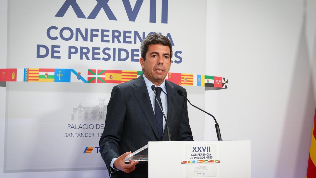 Mazón, en la Conferencia de Presidentes del viernes en Santander.