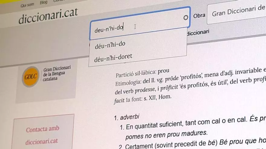‘Déu-n’hi-do’, ‘badar, ‘compte' y ‘biaix’, entre las palabras más consultadas en Diccionari.cat en el 2025