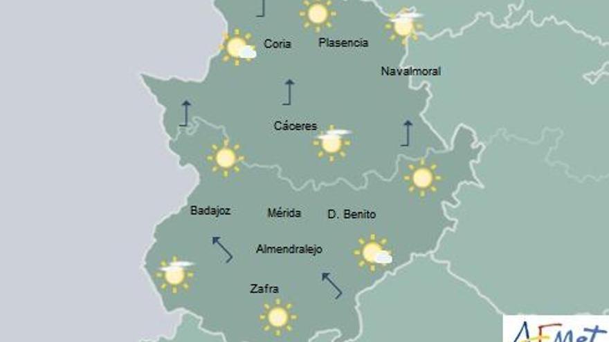 Extremadura registra mañana temperaturas de hasta 24 grados