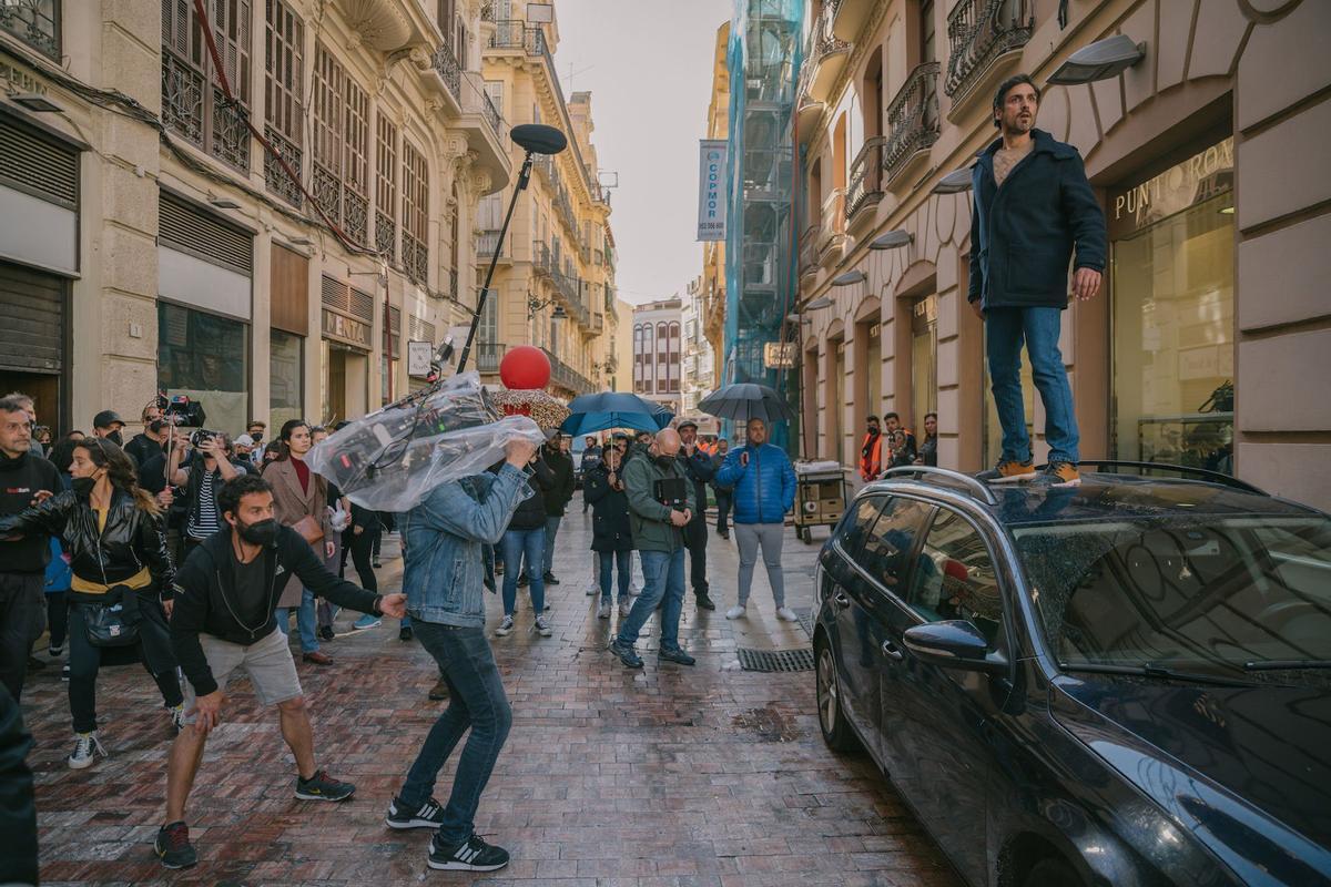 Rodaje en Málaga de la serie de Netflix 'La chica de nieve'