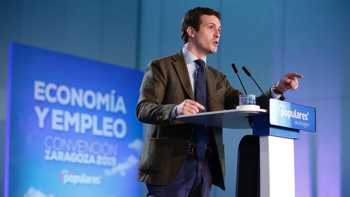 Casado asegura que "gracias al PP, se ha detenido la venta de España a los independentistas"