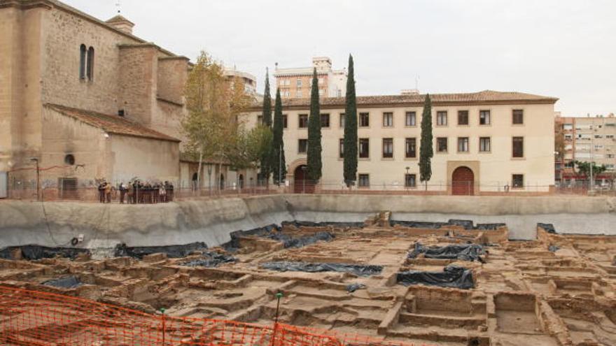 Las zonas más sensibles del yacimiento se cubrieron con plásticos por la lluvia