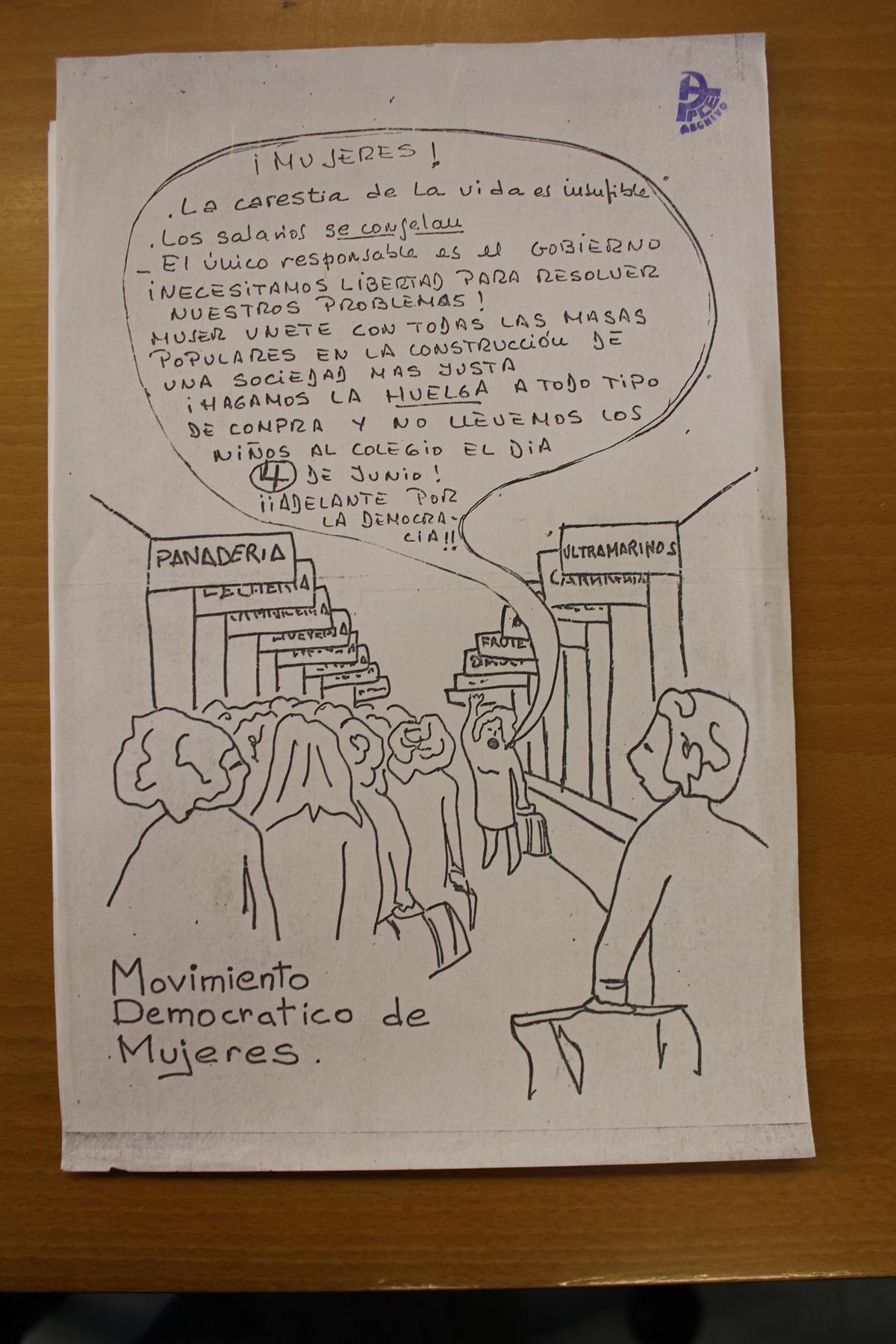 Octavilla del Movimiento Democrático de Mujeres.