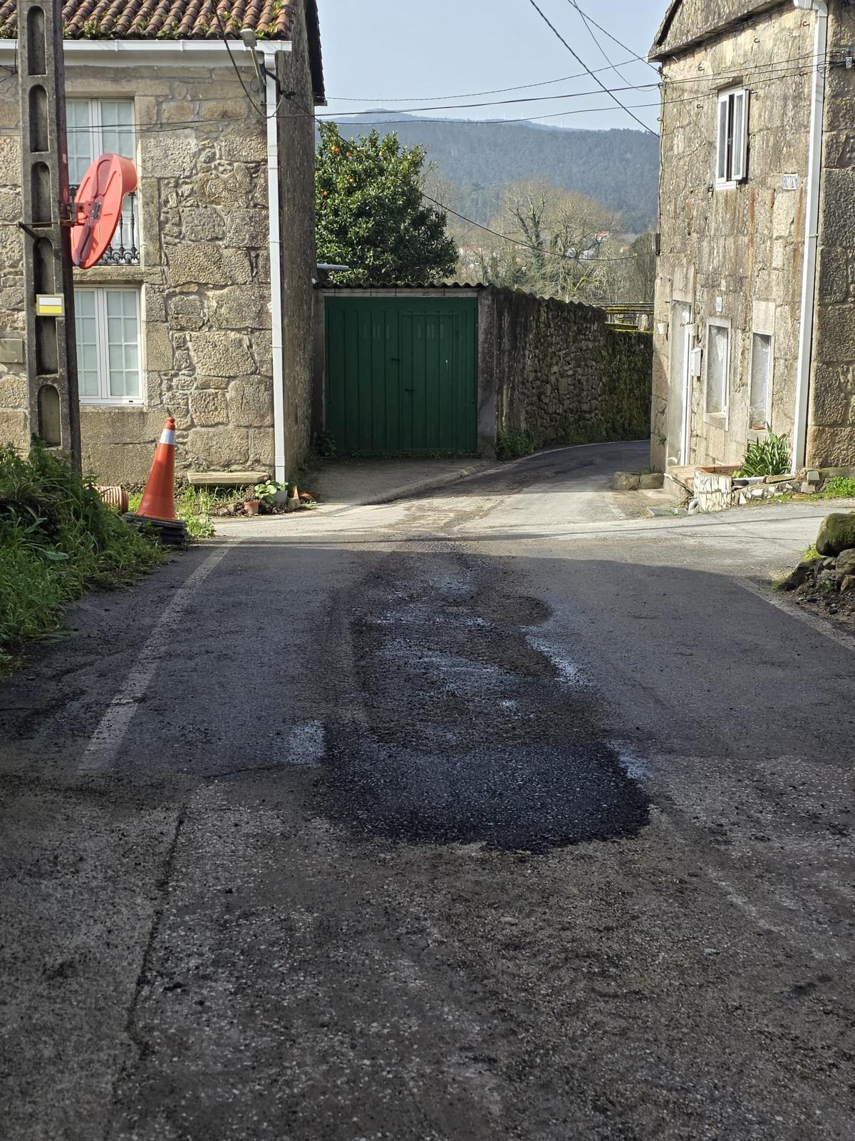 Un dos treitos afectados polas obras en execución en Padrón.
