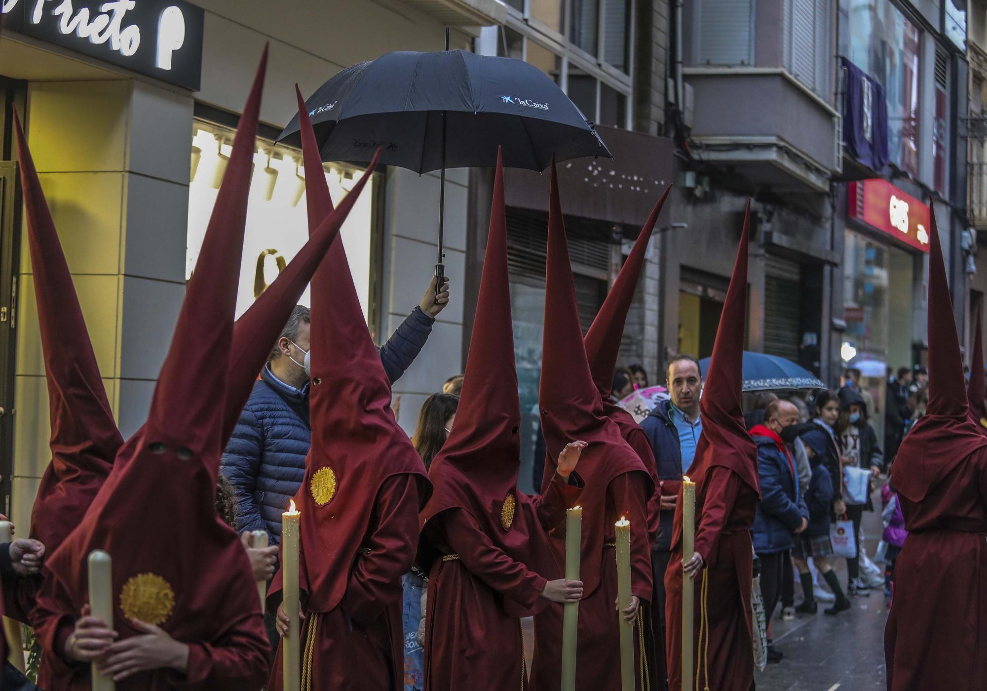 Elche Procesiones Miercoles Santo:Procesion de las Jesuitinas,Cristo del Amor Salesianos,Misa Mare de Deu de les Bombes,Nuestro Padre Jesus Rescatado.