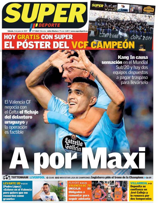 Portada SUPERDEPORTE sábado 1 de junio de 2019